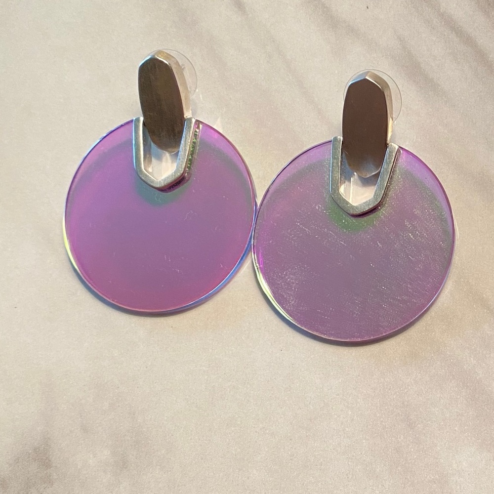 Kendra Scott Didi Silver Statement Dichroic Glass